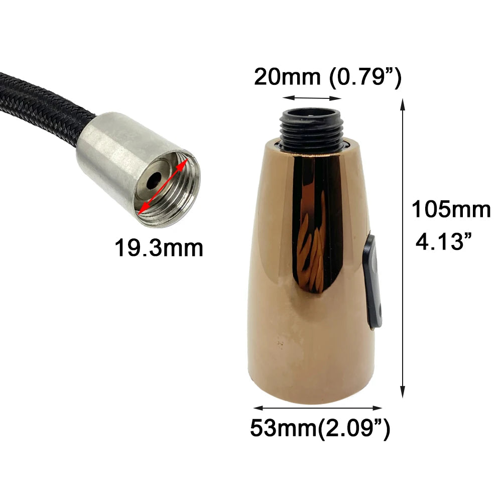 Rose Gold Color Kitchen Sprayer Areator Mixer Faucet Aerator Nozzle Shower Head Replacement Water Spray Sprinkler Bubbler