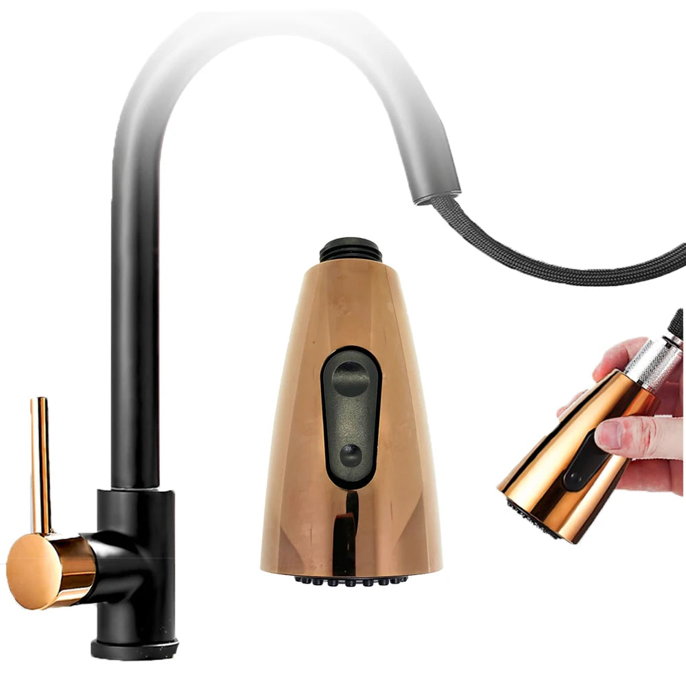 Rose Gold Color Kitchen Sprayer Areator Mixer Faucet Aerator Nozzle Shower Head Replacement Water Spray Sprinkler Bubbler