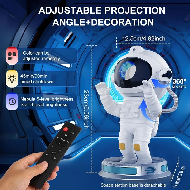 PREMIUM EDITION: Astronaut Nebula Projector – Instant 360° Starry Sky for Elegant Room Transformation